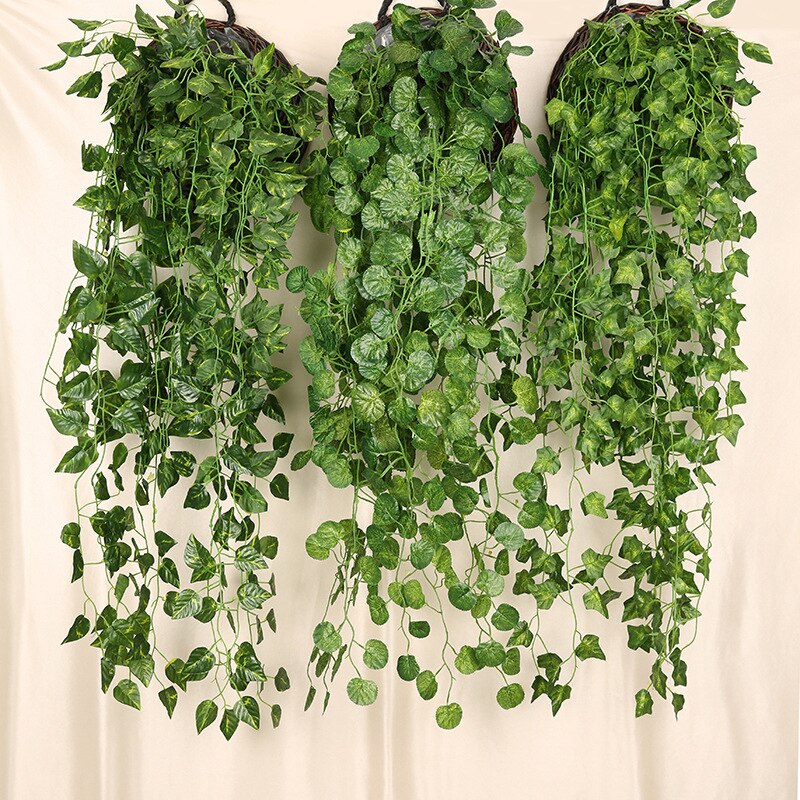 Rattan Plant Basket - Artificial Plants Vines Wall Hanging Simulation