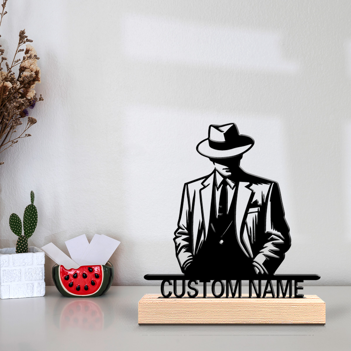 Home Decor Statue - 1pc Creative suit boy Customized Letter