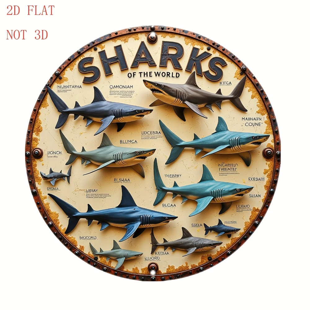 Home Decor Brand - Shark Brand Aluminum Metal Wall Art