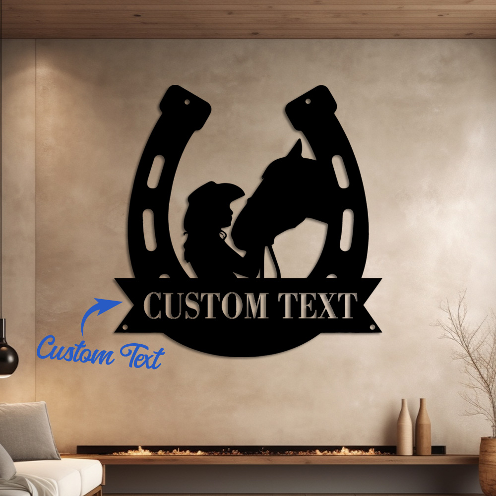 Home Decor Design - 1pc Fashion Customized Horseshoe Wall Metal