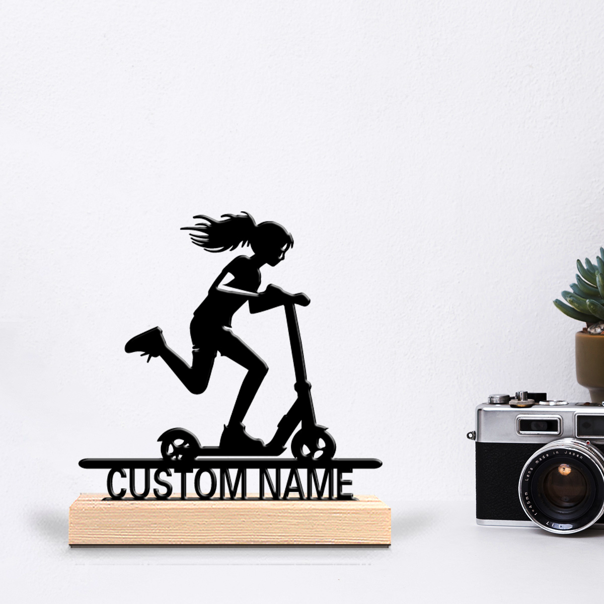 Home Decor Statue - 1pc scooter Custom Name Tin Statue