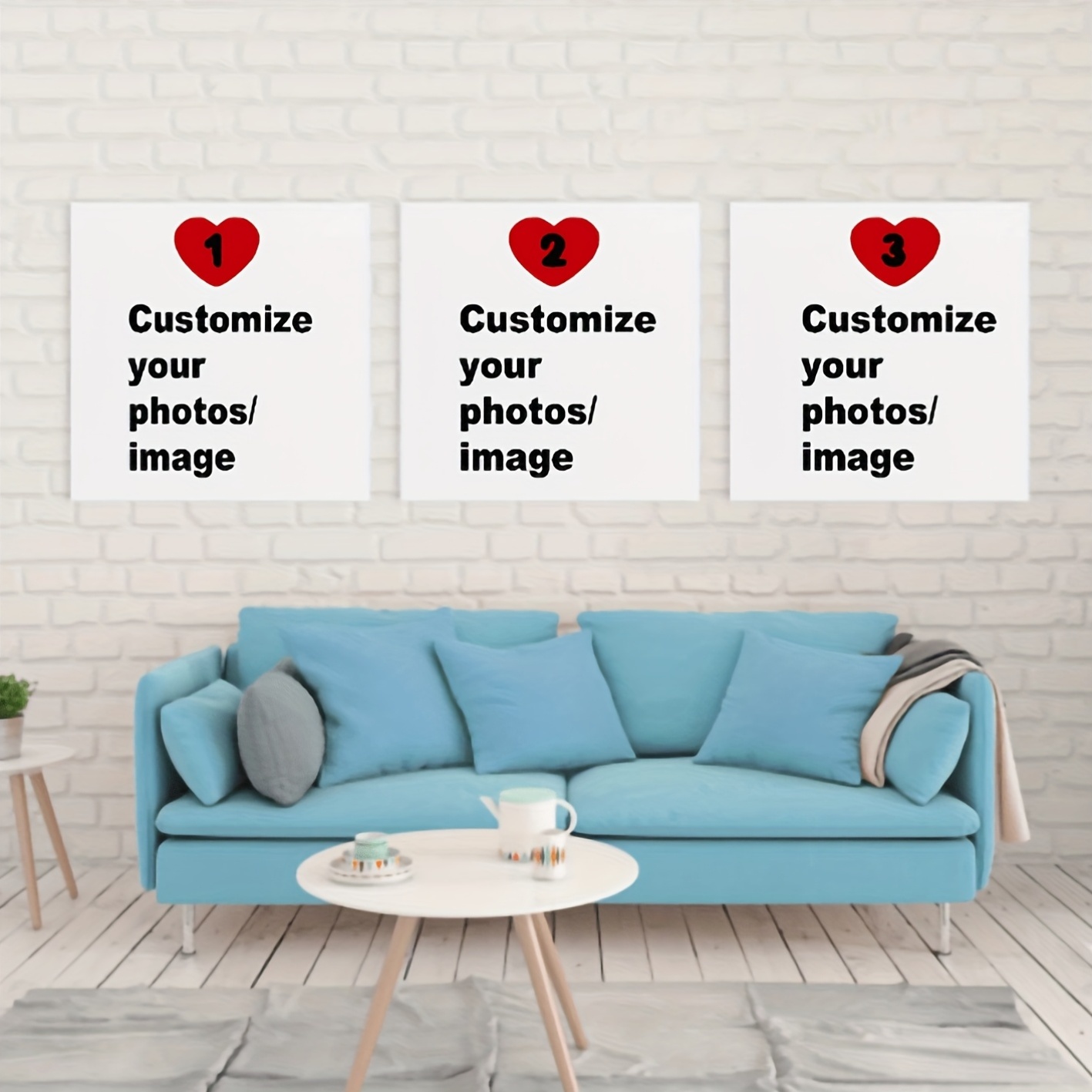 Home Decor Canvas - 3pcs/set Custom Square Canvas Poster Personalized