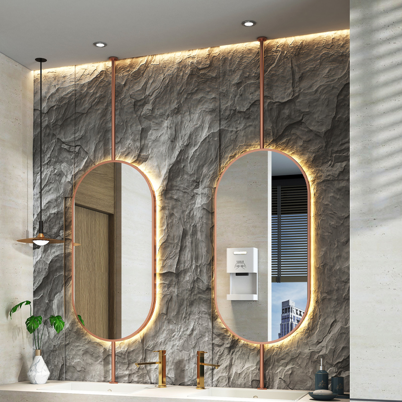 Vanity Home Decor - Size60x90cm Ceiling Oval Hanging Mirror Modern