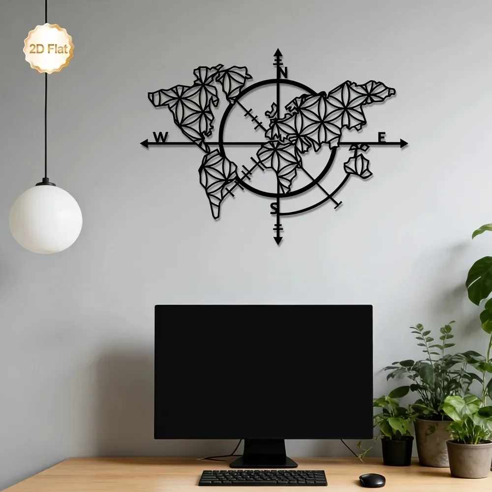 Home Decor Brand - Brand Metal Wall Art Iron Compass