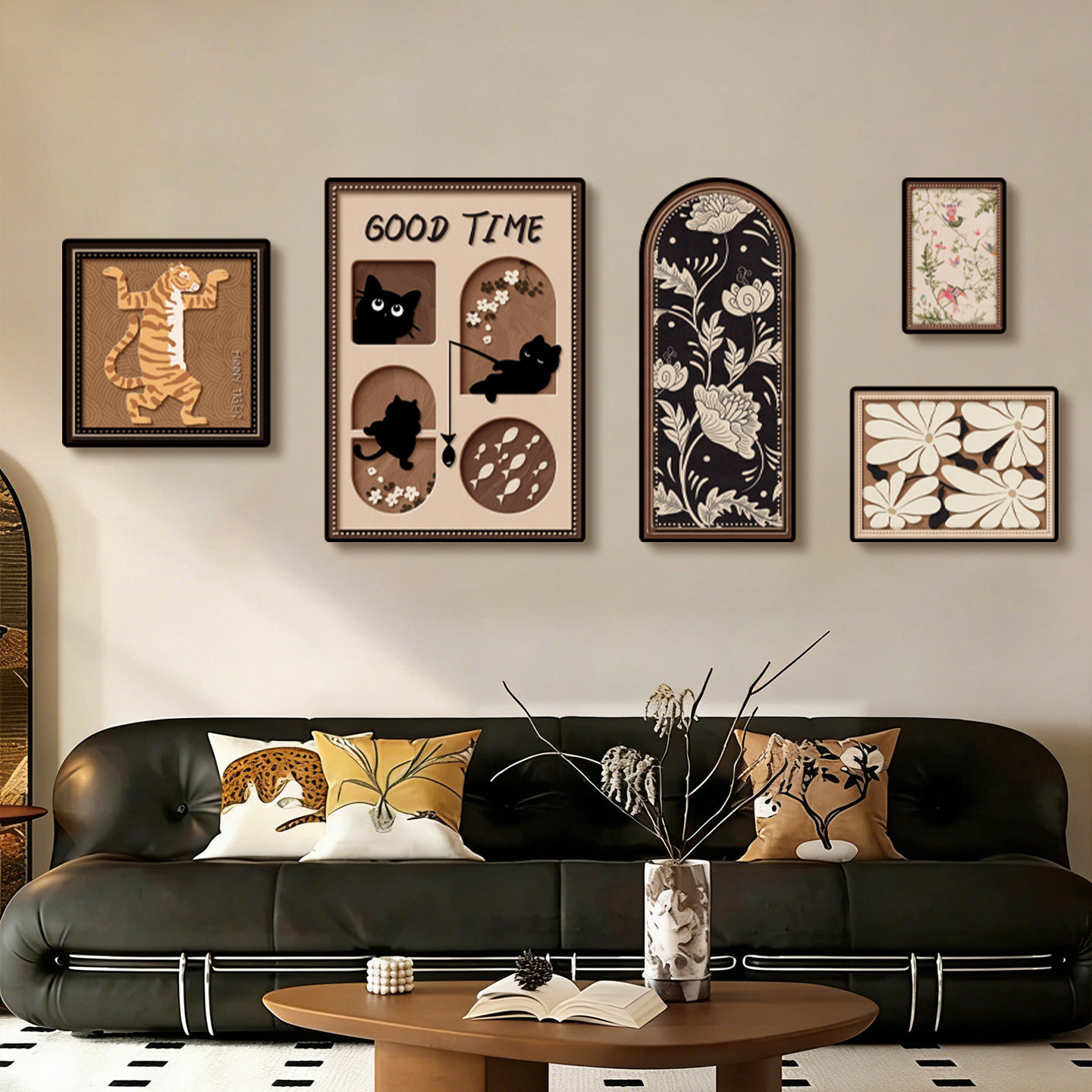 Abstract Oil Painting - French antique style living room decorative