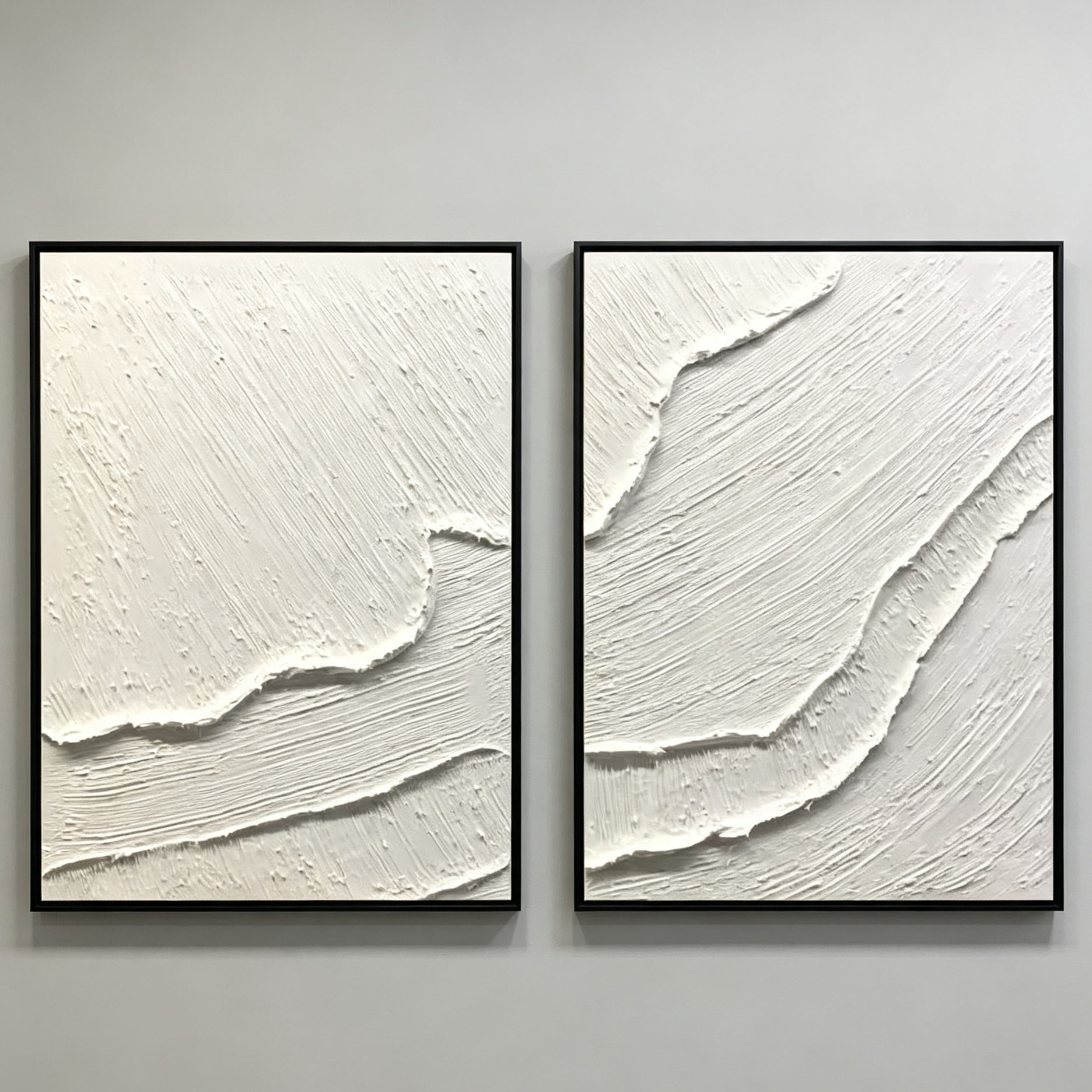 Hand-Painted White 3D Thick Te - Abstract Oil Painting recension och pris