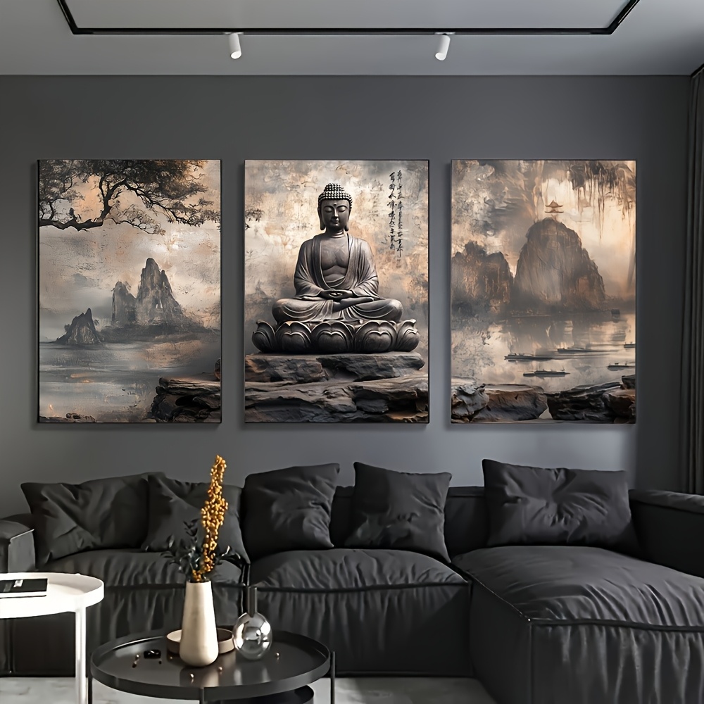 3pcs Buddha Meditation - Asian - Home Decor Vietnam recension och pris