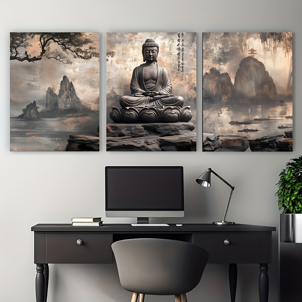 3pcs Buddha Meditation - Asian - Home Decor Vietnam recension och pris