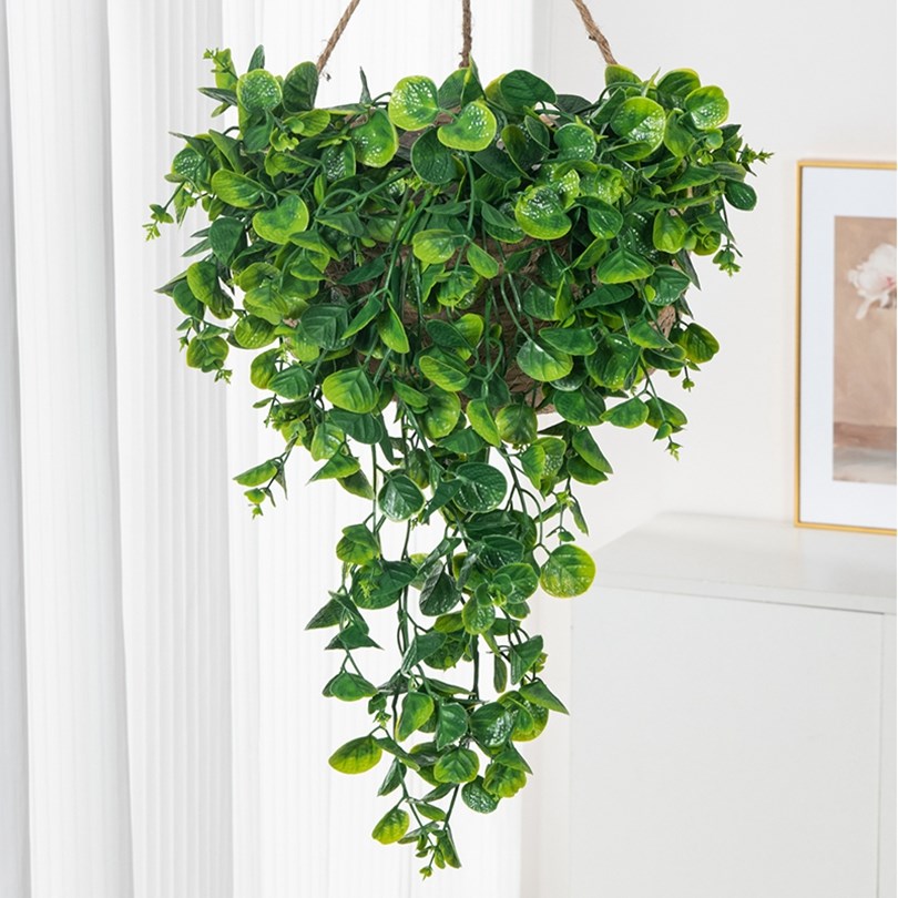 Eucalyptu Fern Rattan Artifici - Rattan Plant Basket recension och pris