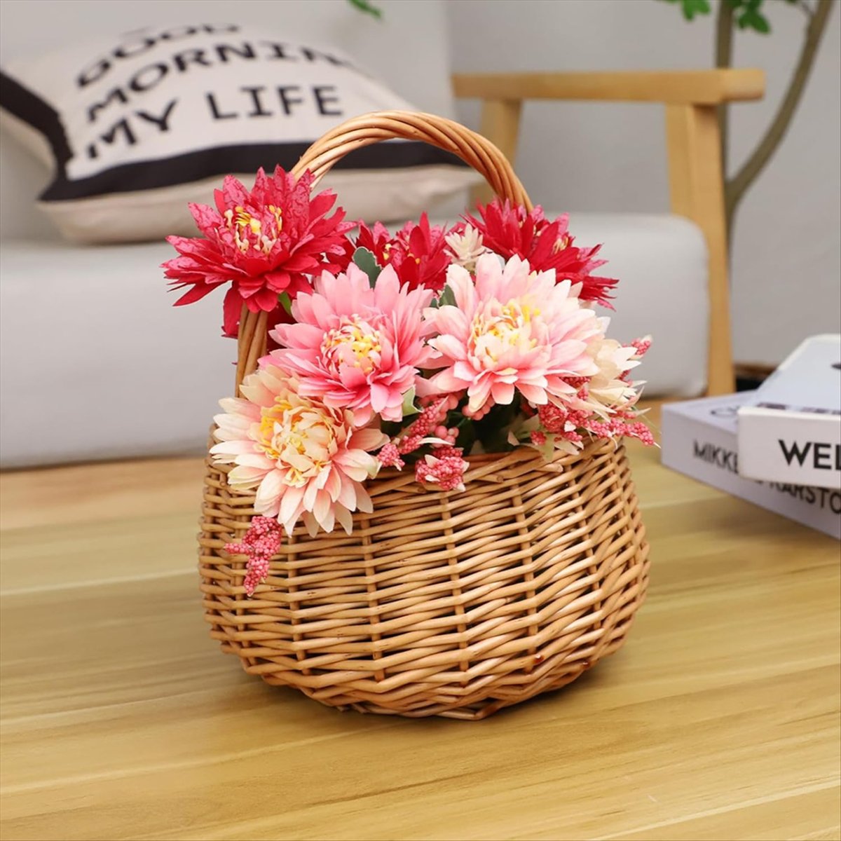 Wicker Picnic Basket with Hand - Home Decor For Wedding recension och pris