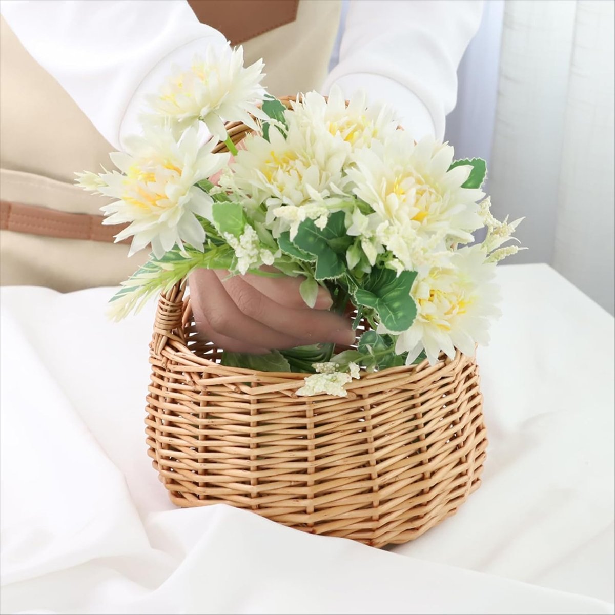 Wicker Picnic Basket with Hand - Home Decor For Wedding recension och pris