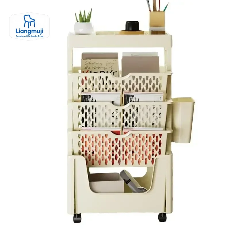 5 Tier Movable Book Shelf On W - Home Decor On Wheels recension och pris