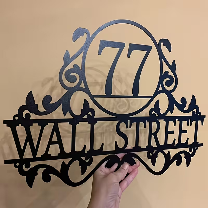 Custom Metal House Number & St - Home Decor For Wedding recension och pris