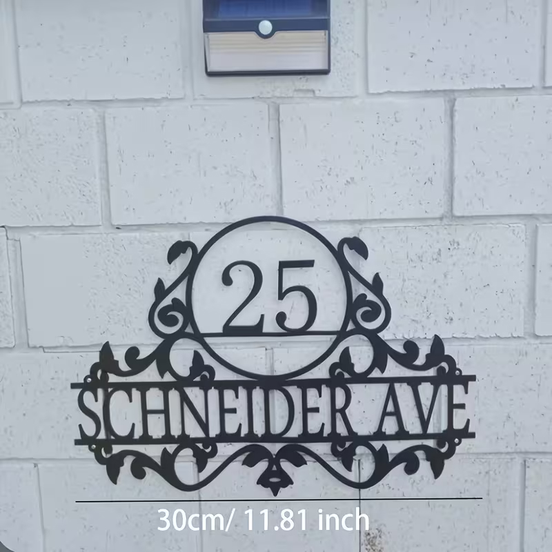 Custom Metal House Number & St - Home Decor For Wedding recension och pris