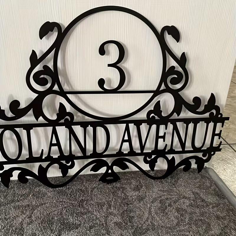 Custom Metal House Number & St - Home Decor For Wedding recension och pris