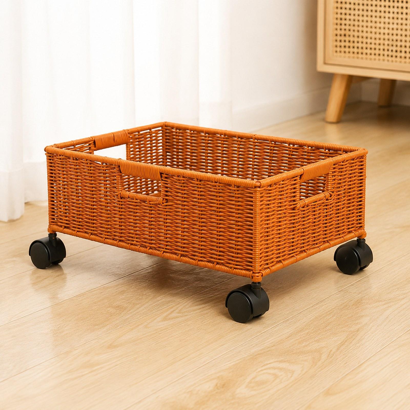 Bathroom Storage Basket with W - Home Decor On Wheels recension och pris