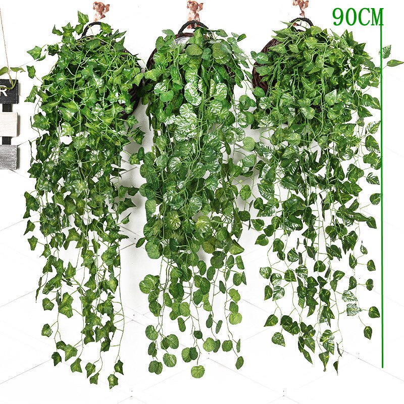 Artificial Plants Vines Wall H - Rattan Plant Basket recension och pris