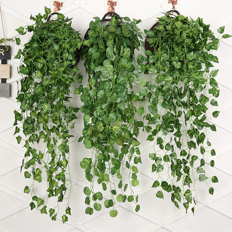 Artificial Plants Vines Wall H - Rattan Plant Basket recension och pris
