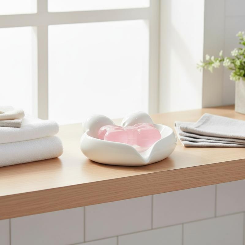 Cute Bow Heart Shaped Ceramic  - Vanity Home Decor recension och pris