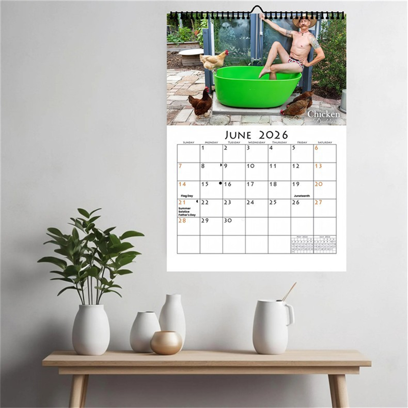 2026 Funny Chicken Daddy Wall  - Home Decor Wallpaper recension och pris