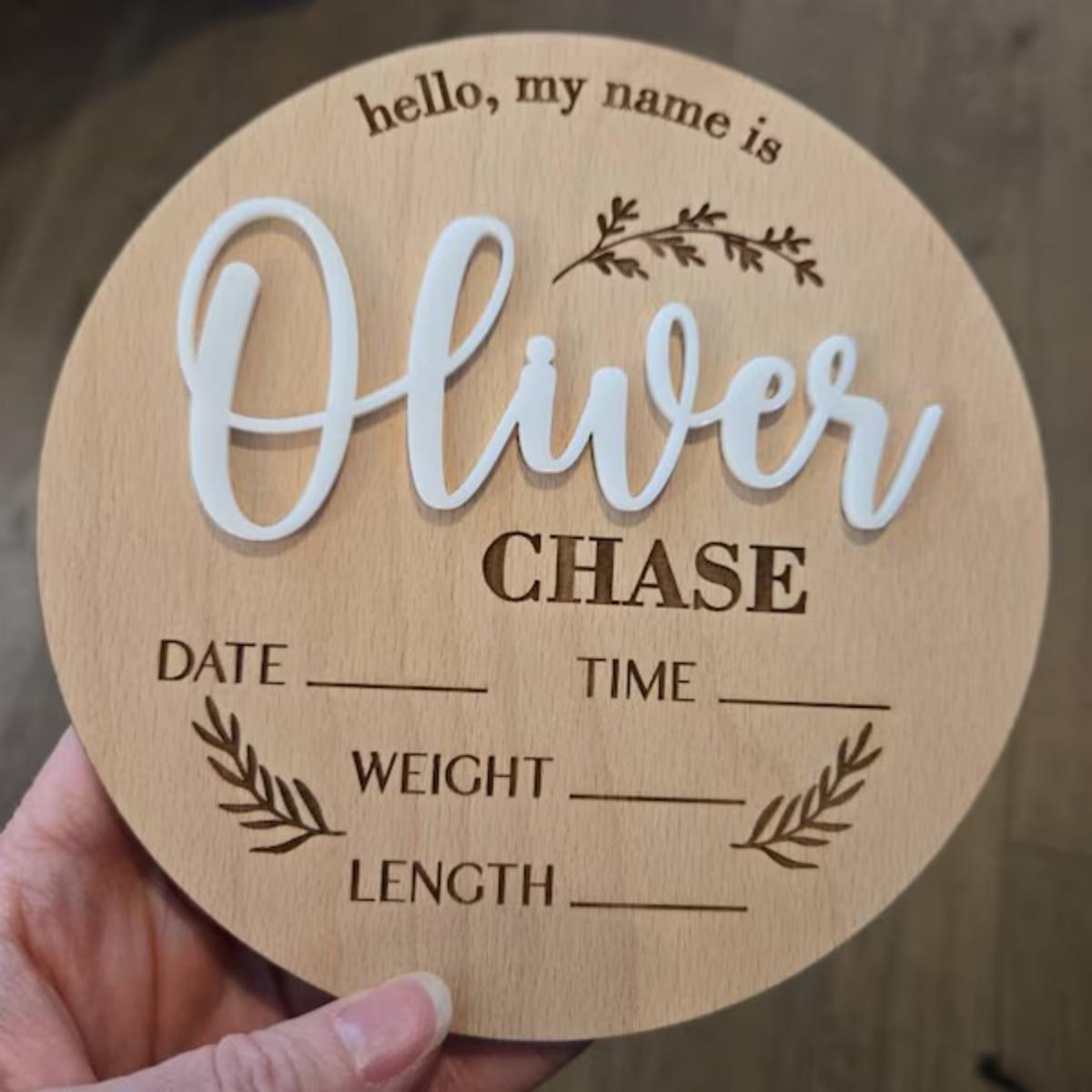1Pc Custom Baby Announcement S - Home Decor For Wedding recension och pris