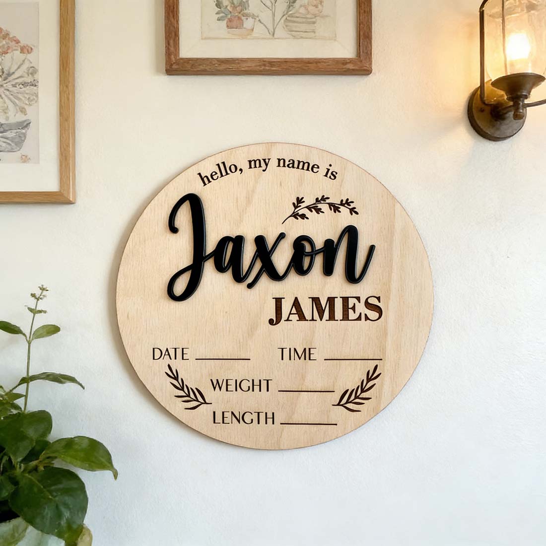 1Pc Custom Baby Announcement S - Home Decor For Wedding recension och pris