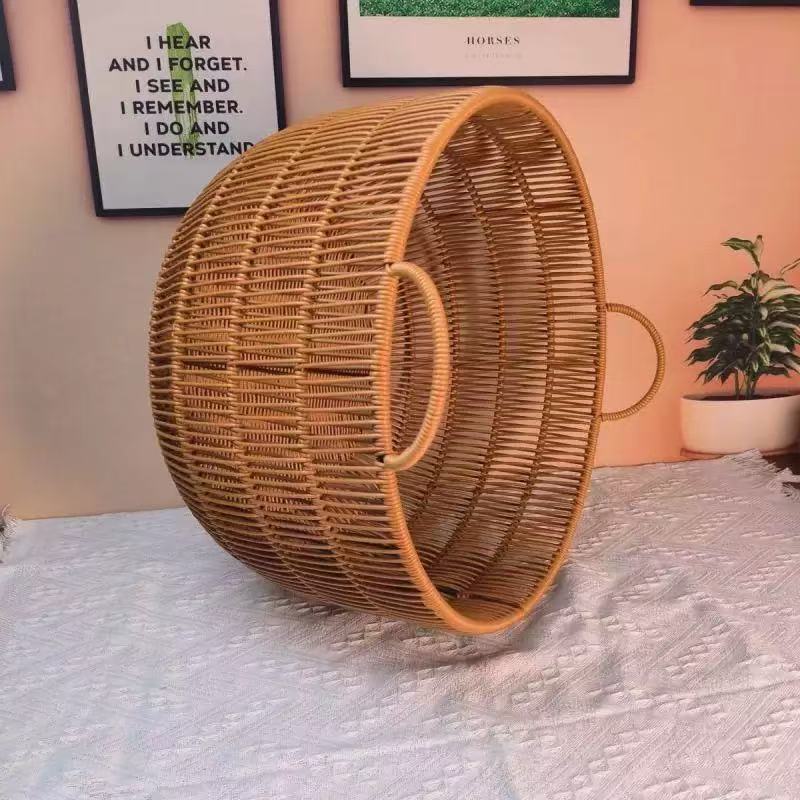 Handmade Rattan-Look Woven Sto - Rattan Plant Basket recension och pris