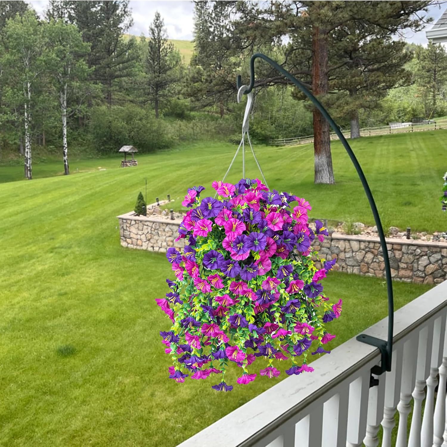 1pcs Artificial Morning Glory, - Rattan Plant Basket recension och pris