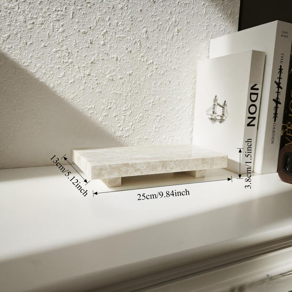 Natural Marble Pedestal Stand  - Vanity Home Decor recension och pris