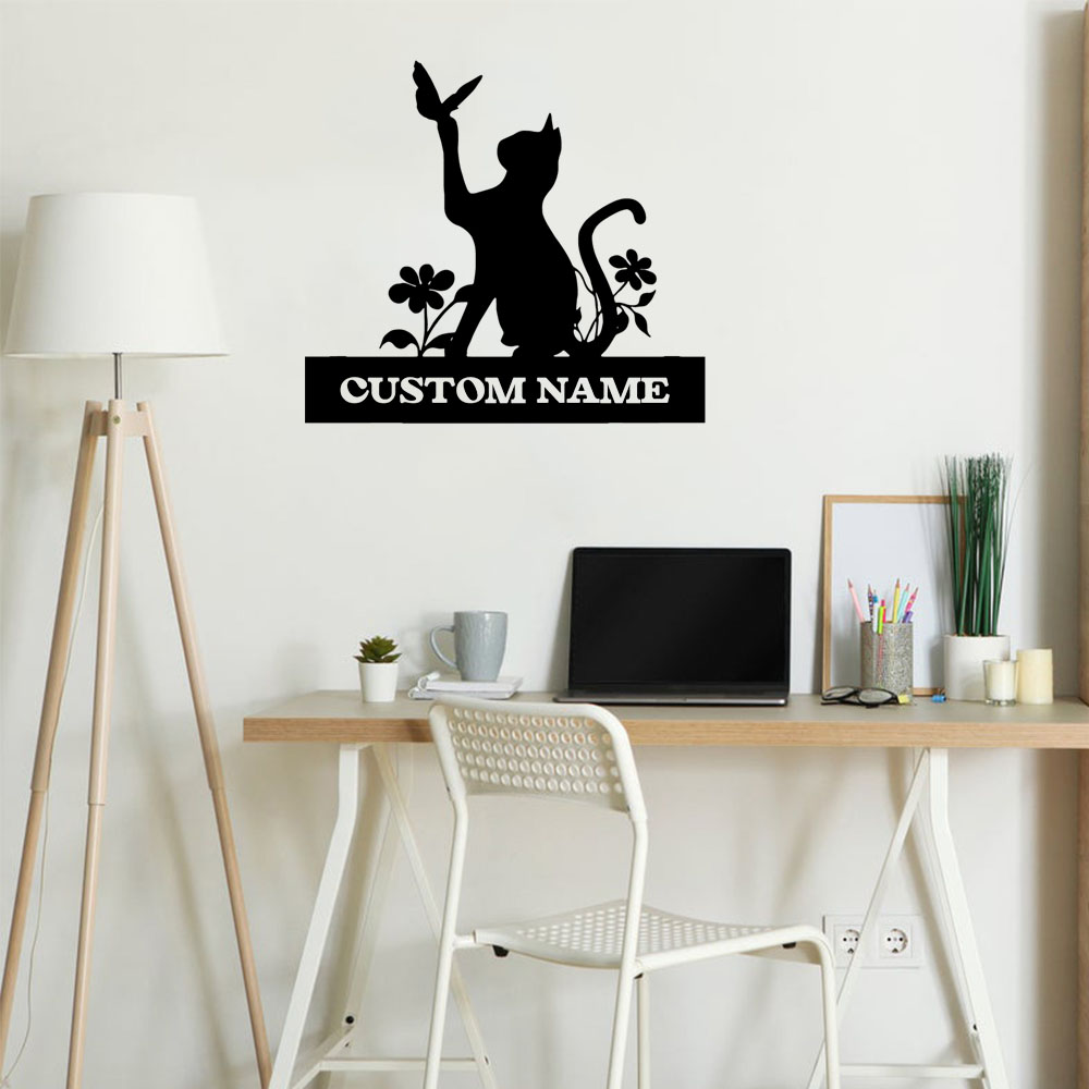1PC Creative Cat Customized Te - Home Decor Wallpaper recension och pris