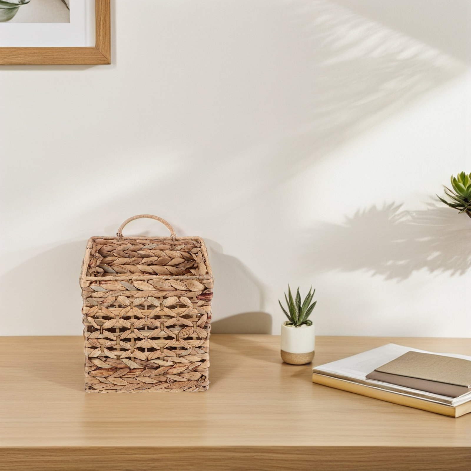 Wicker Hanging Storage Basket  - Rattan Plant Basket recension och pris