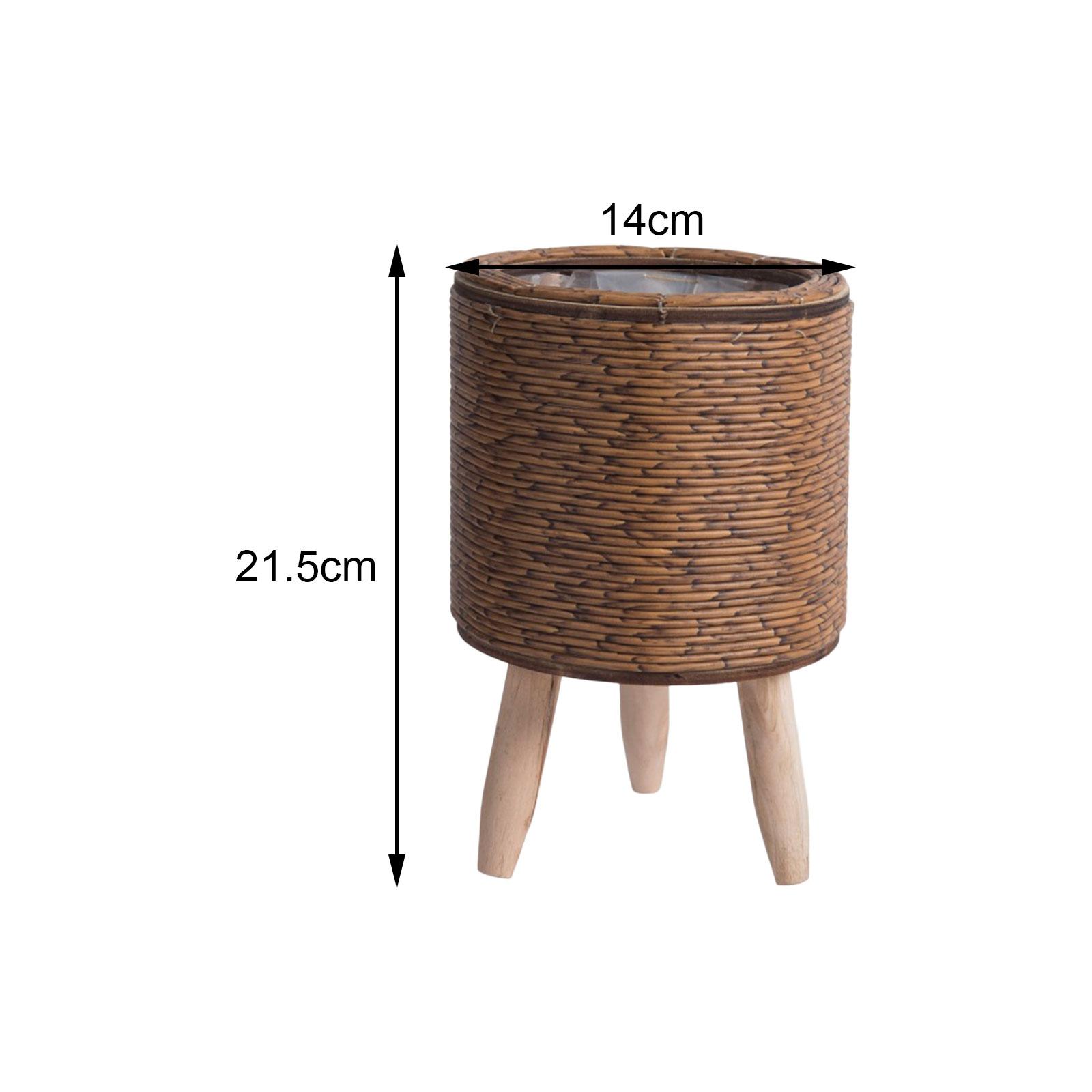 2x Legged Woven Basket for Pla - Rattan Plant Basket recension och pris