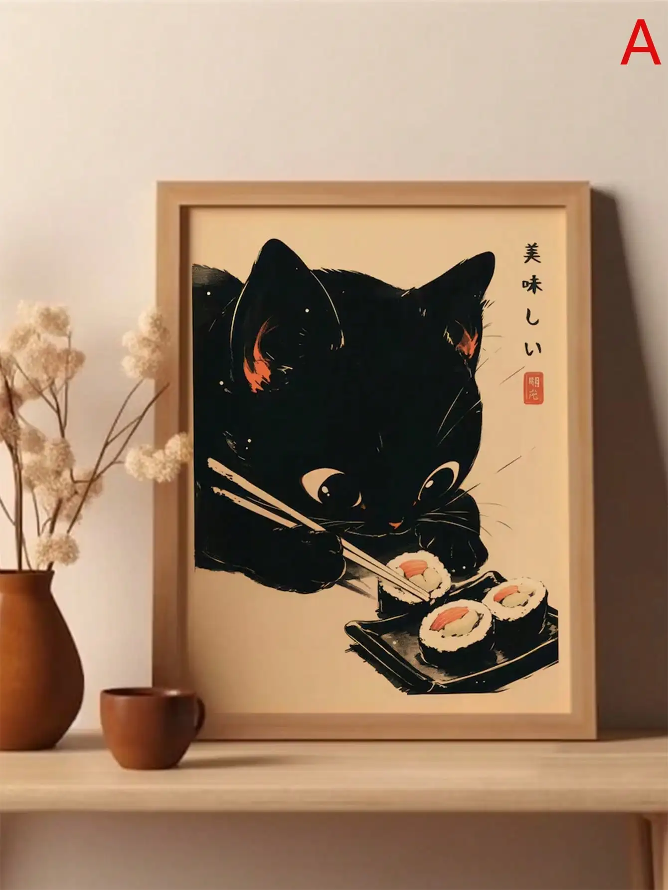 Cat Eating Japanese Ramen Sush - Home Decor Vietnam recension och pris