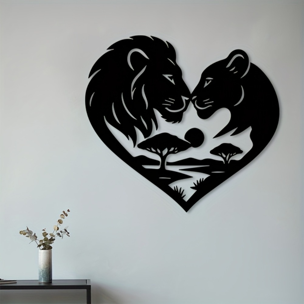Brand Lion Couple Iron Wall Ar - Home Decor Brand recension och pris