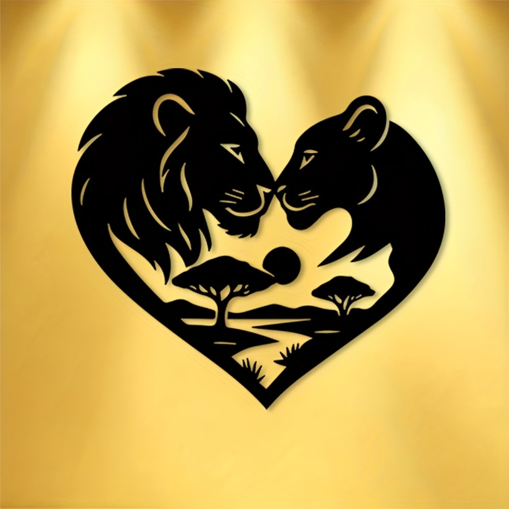 Brand Lion Couple Iron Wall Ar - Home Decor Brand recension och pris
