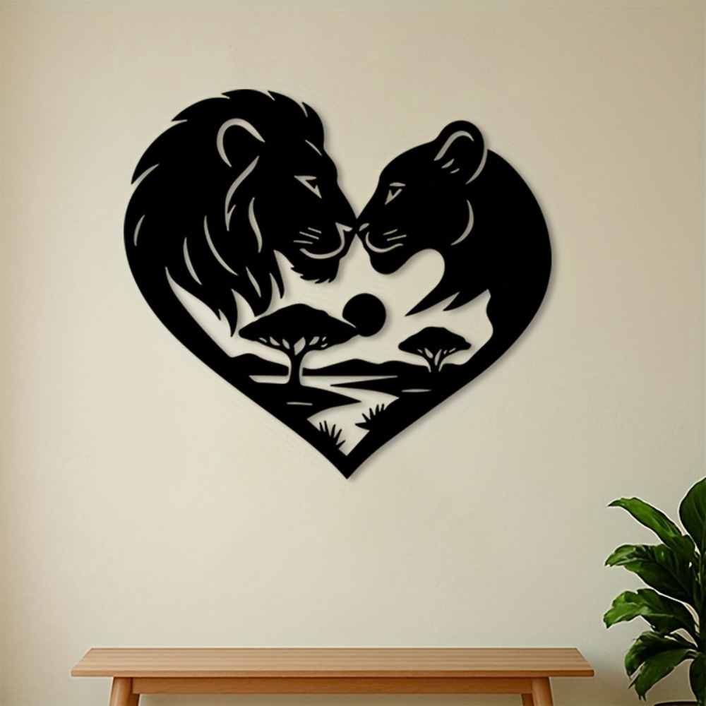 Brand Lion Couple Iron Wall Ar - Home Decor Brand recension och pris