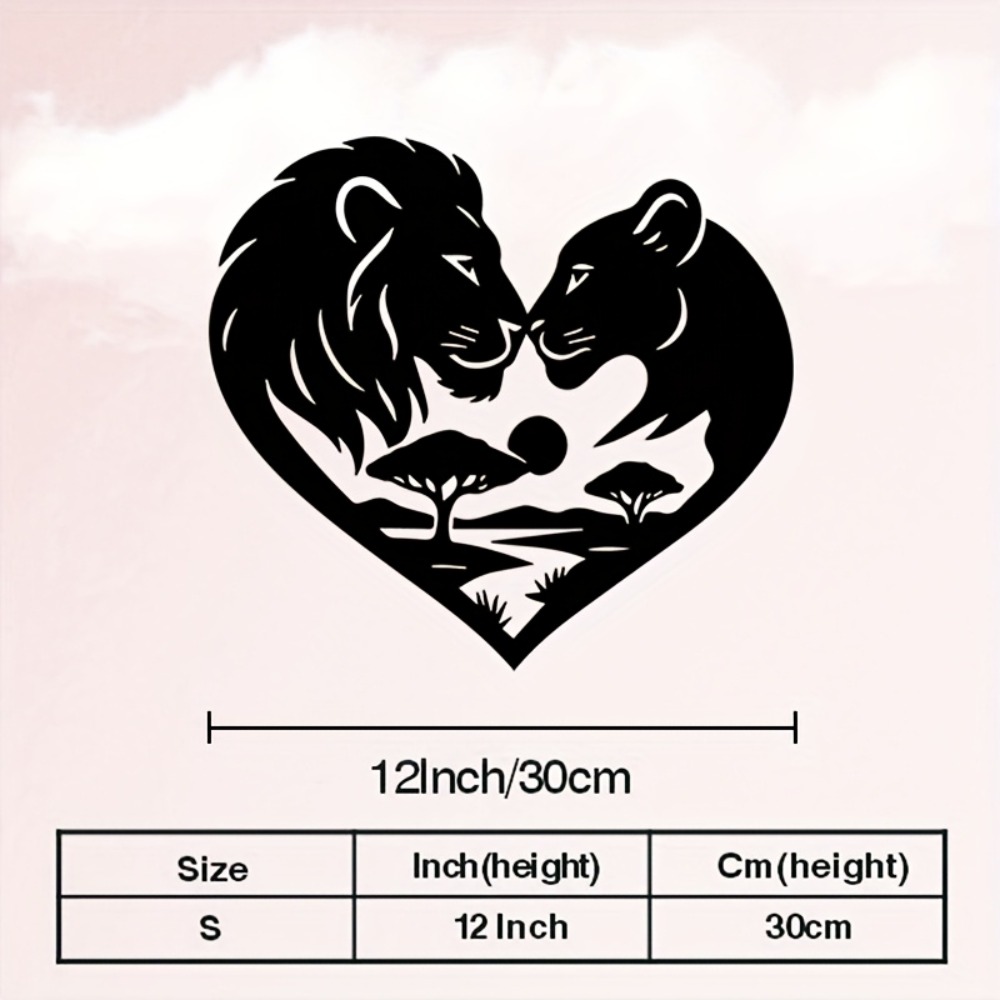 Brand Lion Couple Iron Wall Ar - Home Decor Brand recension och pris