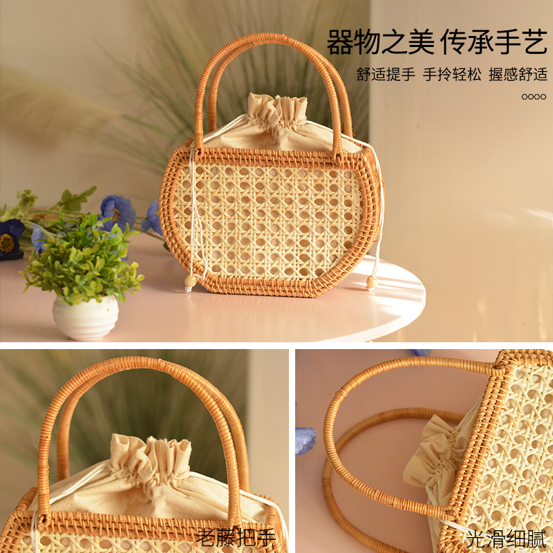 Casual Hollow Rattan Basket Ba - Rattan Plant Basket recension och pris