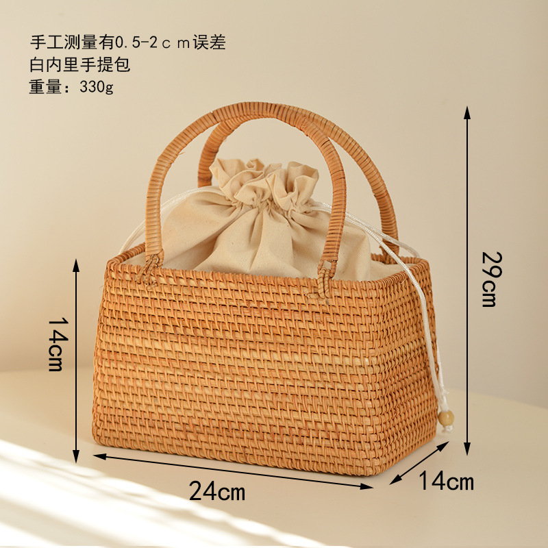 Casual Hollow Rattan Basket Ba - Rattan Plant Basket recension och pris