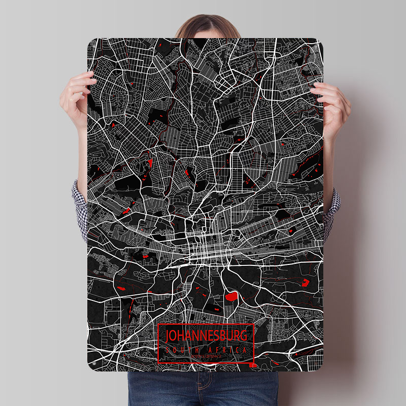 Johannesburg City Map South Af - Home Decor Johannesburg recension och pris