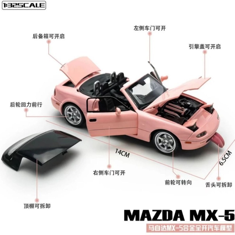1:32 Scale Mazda MX-5 Diecast  - Home Decor Design recension och pris