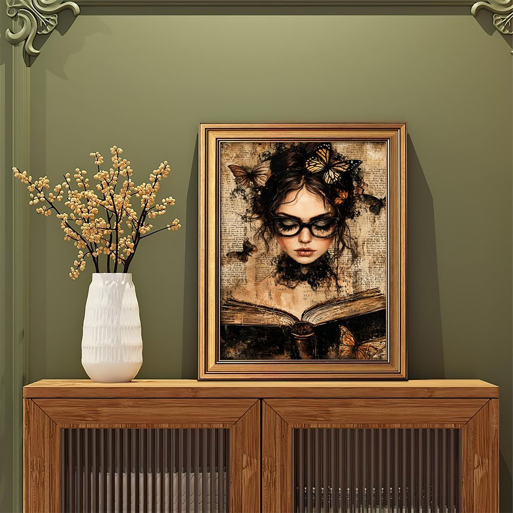 Dark Academia Retro Wall Decor - Abstract Oil Painting recension och pris