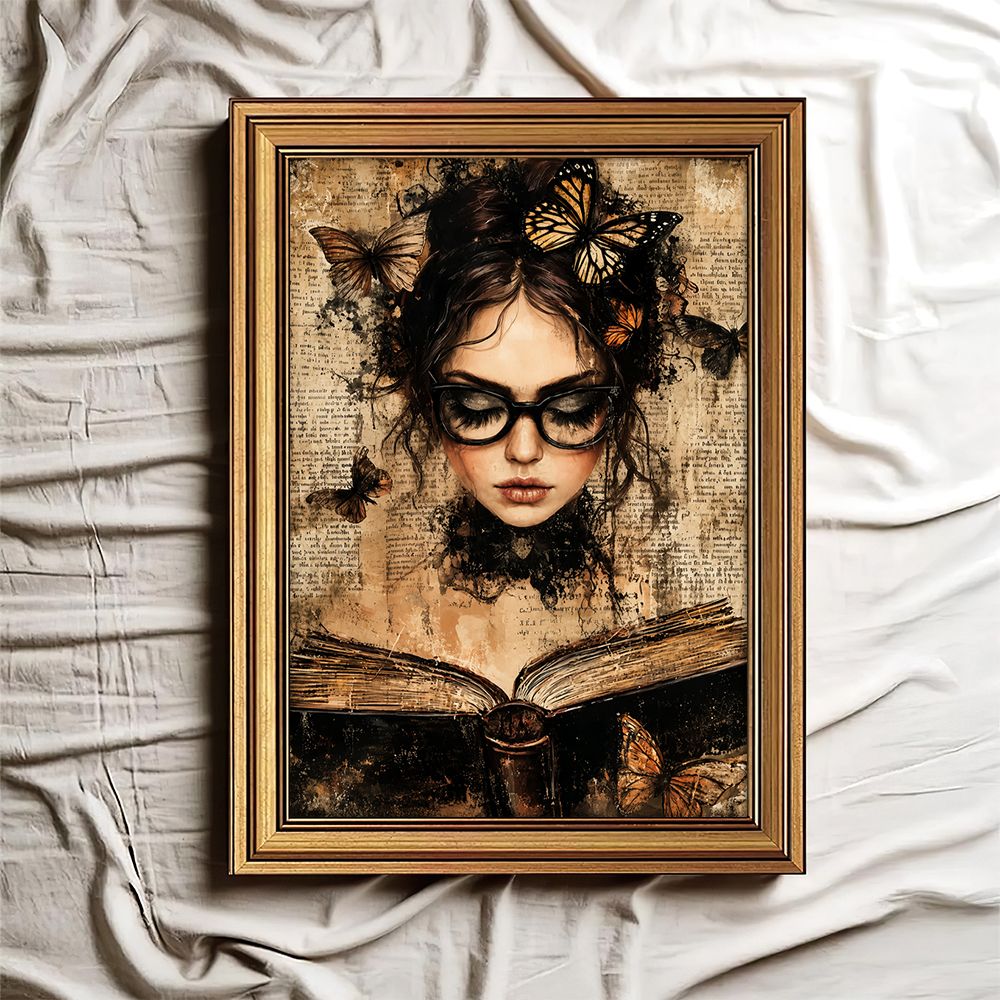 Dark Academia Retro Wall Decor - Abstract Oil Painting recension och pris