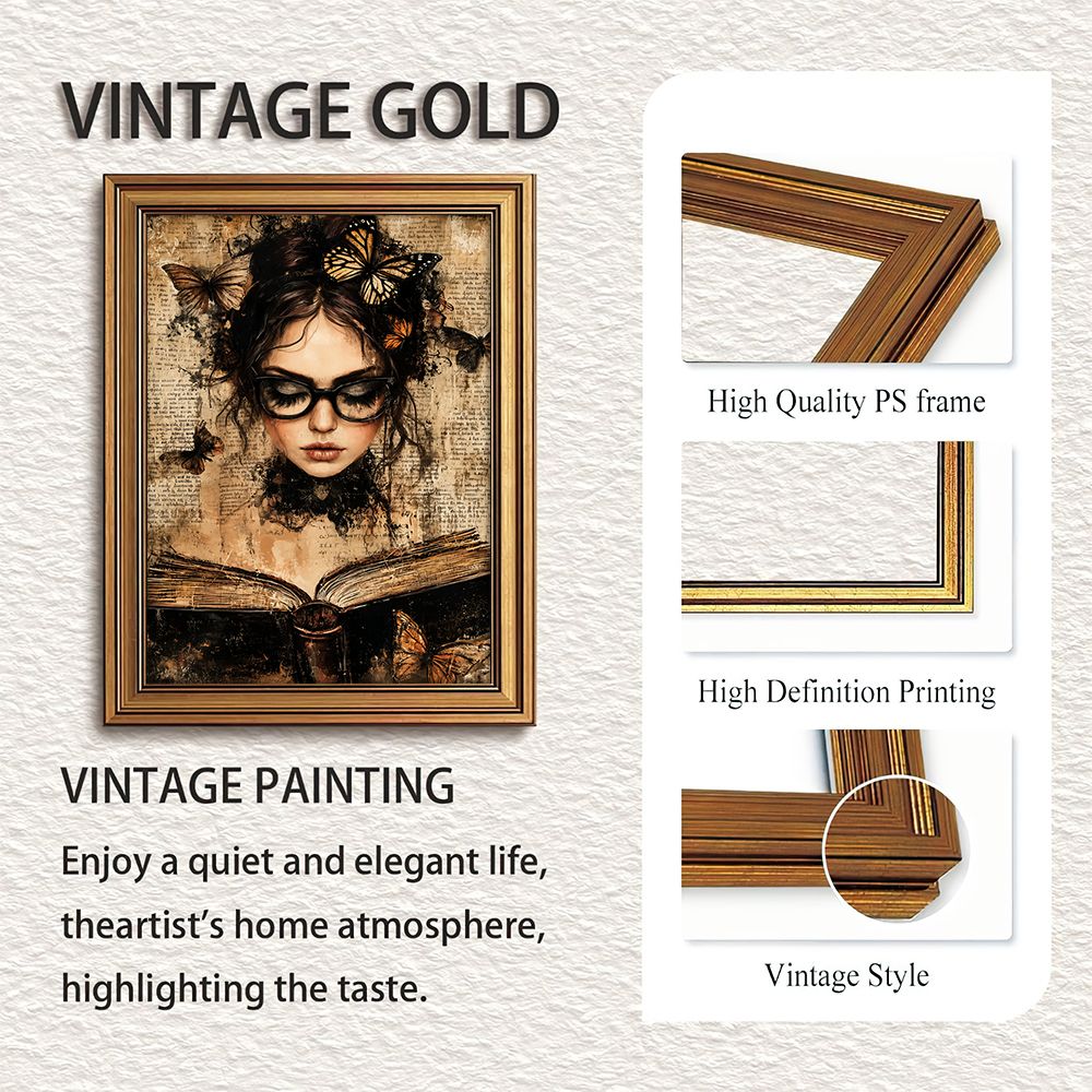 Dark Academia Retro Wall Decor - Abstract Oil Painting recension och pris