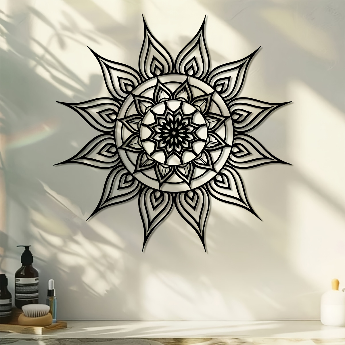 Brand 2D Flat Black White Sun  - Home Decor Brand recension och pris