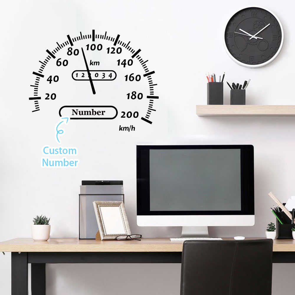 1PC Creative Fuel Gauge Person - Home Decor Wallpaper recension och pris