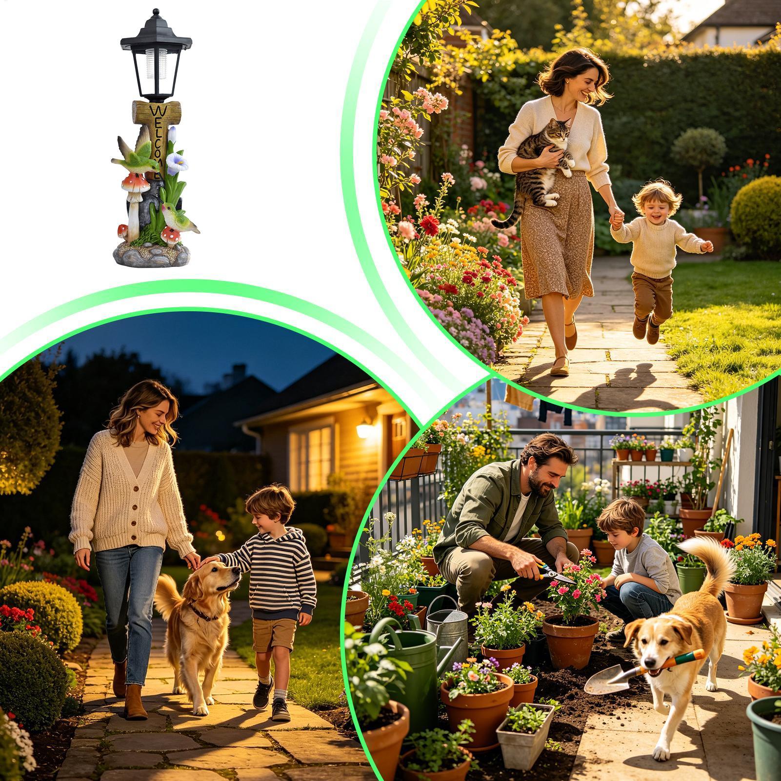 Solar Garden Lights Statue Aut - Home Decor Statue recension och pris