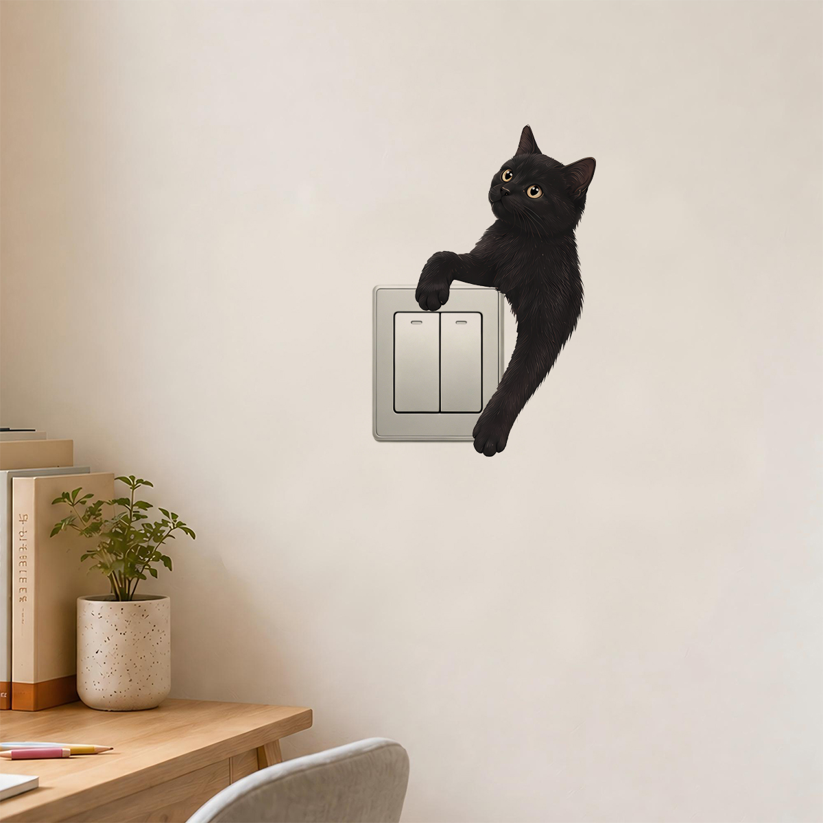 Cute Black Cat Light Switch Wa - Home Decor Outlet recension och pris
