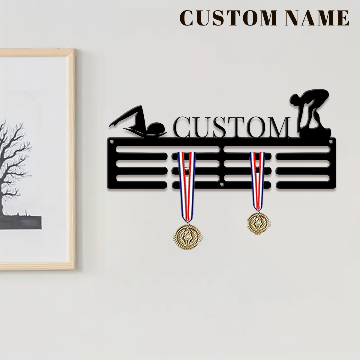 1pc Custom Swimming Metal Meda - Home Decor For Wedding recension och pris