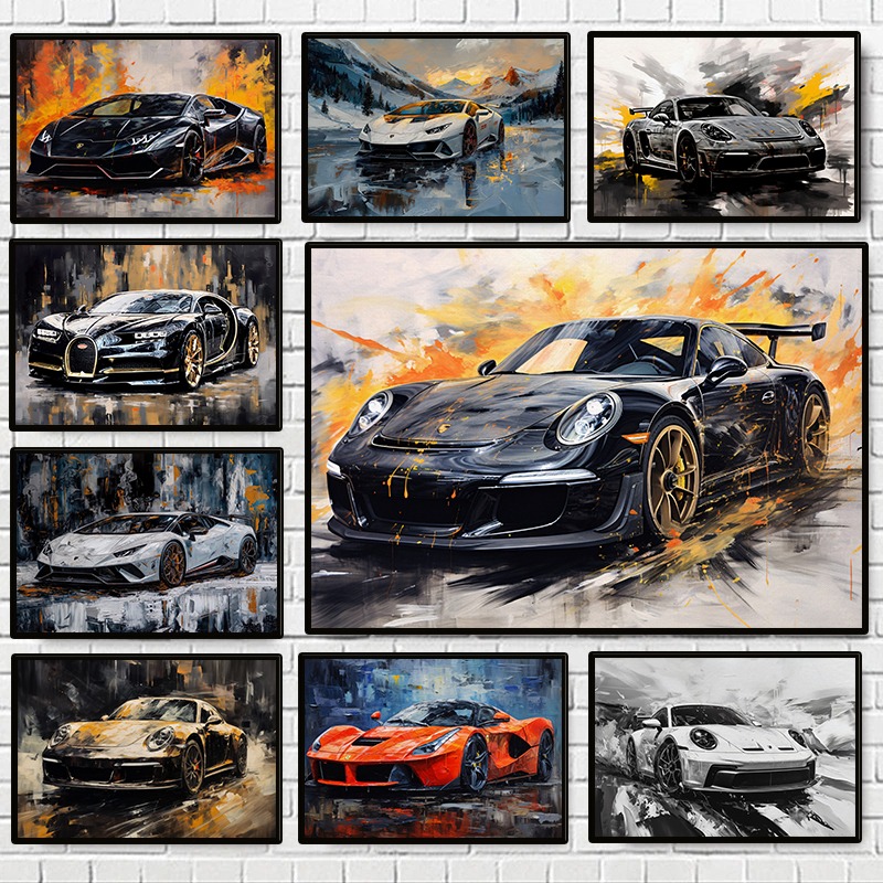 Modern Abstract Luxury Cars Po - Home Decor Brand recension och pris